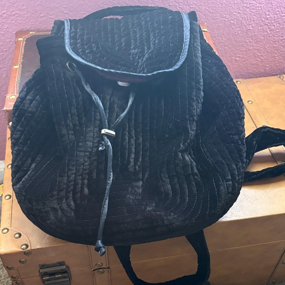 Vintage J.Jill Black Quilted Backpack